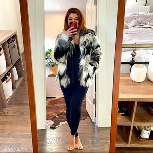 Faux fur multi-color jacket